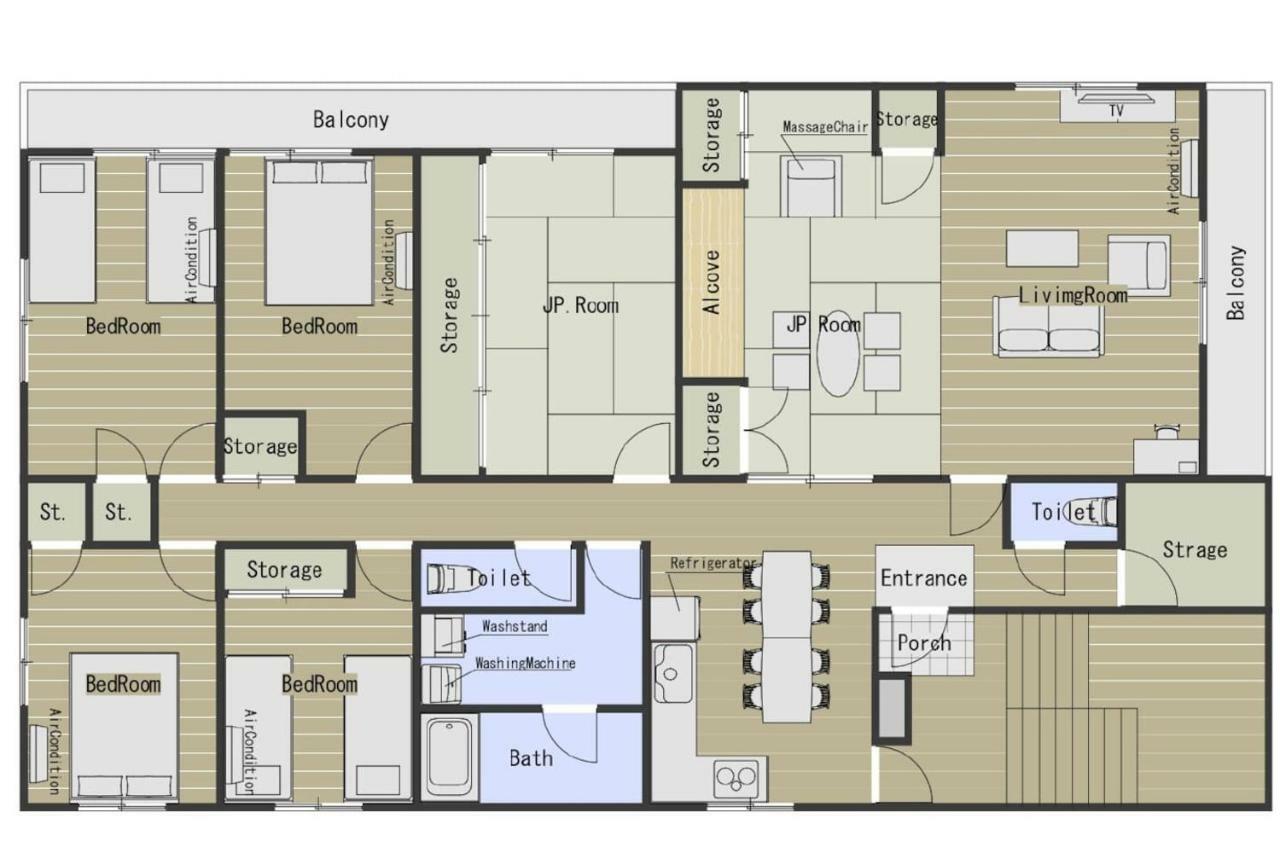 Type A Room 120平米 -ウル エスポワール那覇- Naha Eksteriør billede